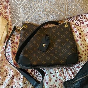 Louis Vuitton Black and Brown Monogram Shoulder Bag